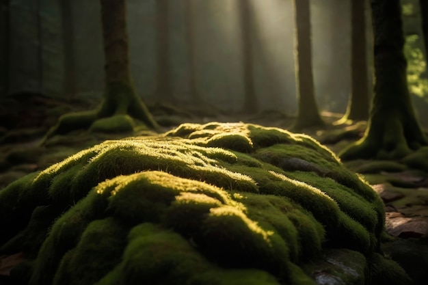 Photo gratuite vue rapprochée de la mousse dans la nature