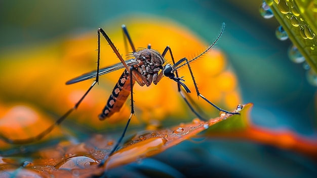 Photo gratuite vue rapprochée des moustiques dans la nature