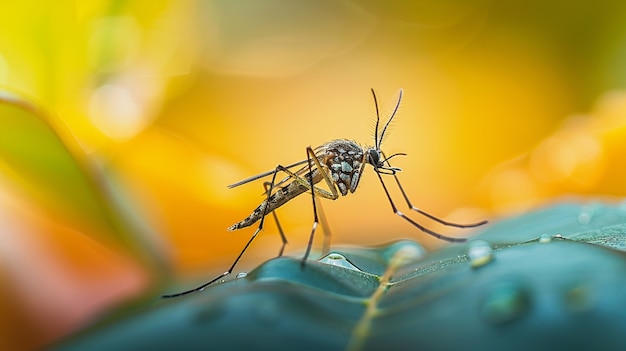 Photo gratuite vue rapprochée des moustiques dans la nature