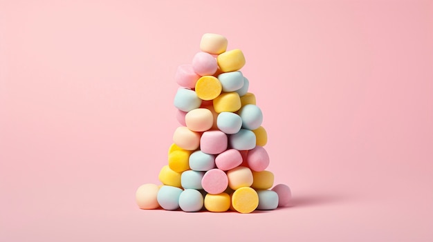 Photo gratuite vue rapprochée sur la pile de bonbons