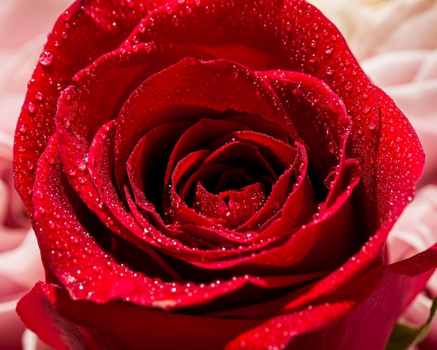 Vue rapprochée de la Saint-Valentin; concept de jour de s avec des roses