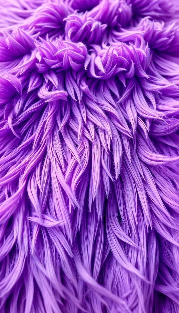 Photo gratuit vue rapprochée de la texture de la fausse fourrure violette