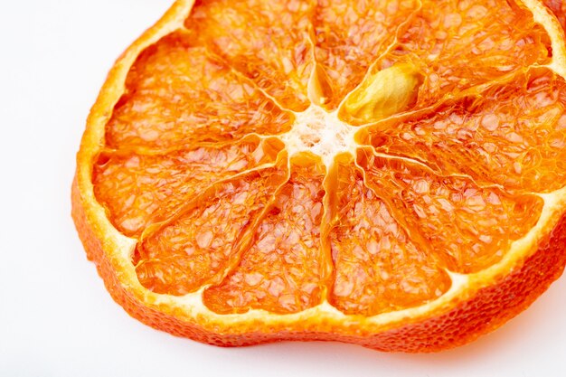 Vue rapprochée de tranches d'orange séchées