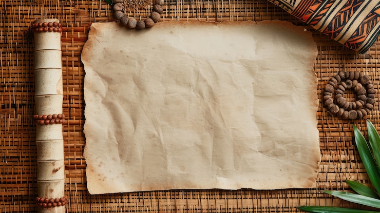 Photo gratuit vue d'un rouleau ancien pour écrire et documenter l'histoire