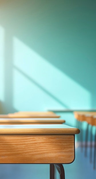 Vue de la salle de classe de l'école