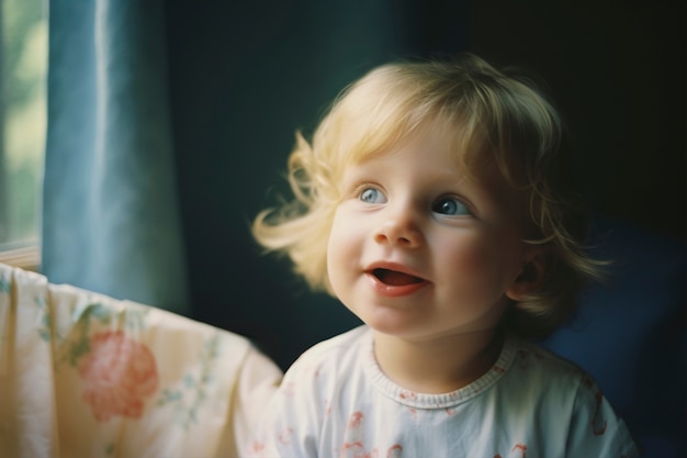 Photo gratuite vue de la scène comique avec le bébé