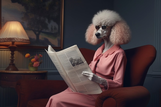 Photo gratuite vue d'une scène comique avec un chien