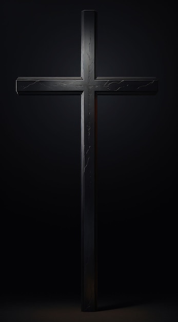 Vue d'une simple croix religieuse 3D
