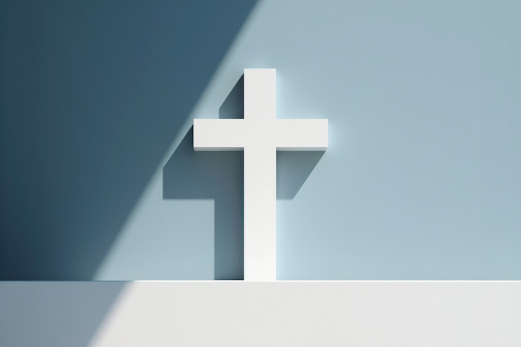 Photo gratuit vue d'une simple croix religieuse en 3d