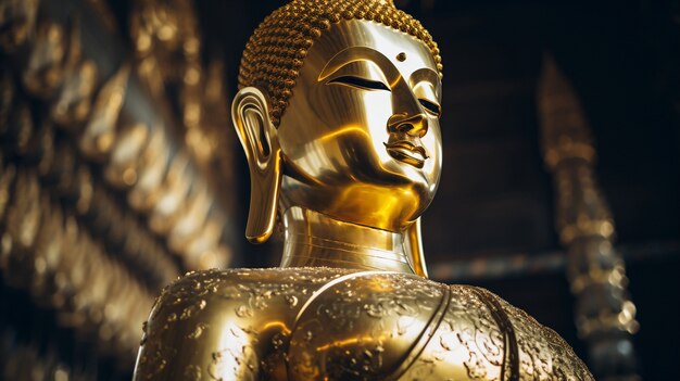Vue de la statue de Bouddha doré