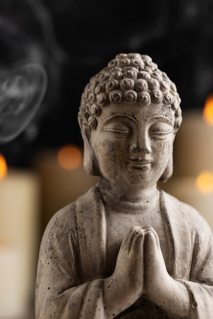 Vue de la statuette de bouddha pour la tranquillité