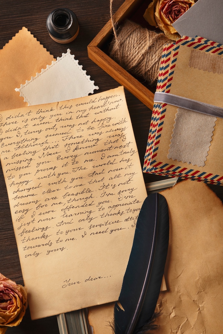 Photo gratuit vue supérieure de l'arrangement des lettres d'amour