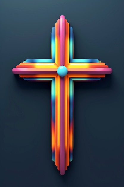 Vue supérieure de la Sainte Croix dans le studio