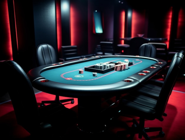 Photo gratuite vue de la table de poker dans un casino