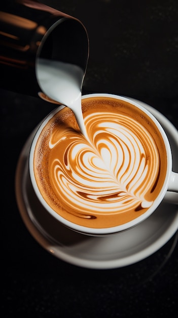 Photo gratuite vue de la tasse de café fraîche