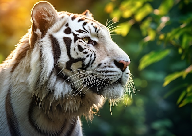 Vue d'un tigre sauvage féroce dans la nature
