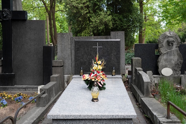 Vue des tombes du cimetière