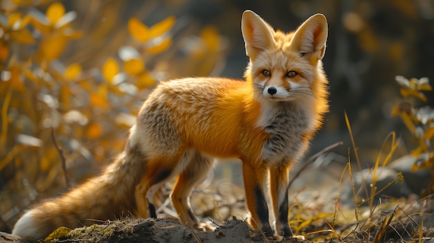 Photo gratuite vue très détaillée du renard dans son environnement naturel