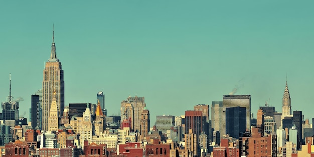 Vue urbaine des gratte-ciel de New York.