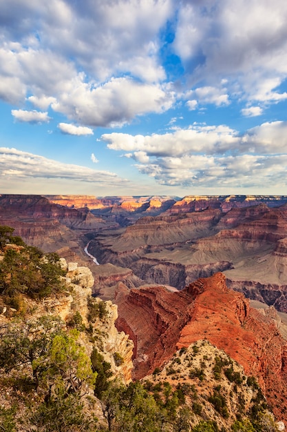 Photo gratuite vue verticale du grand canyon, usa.
