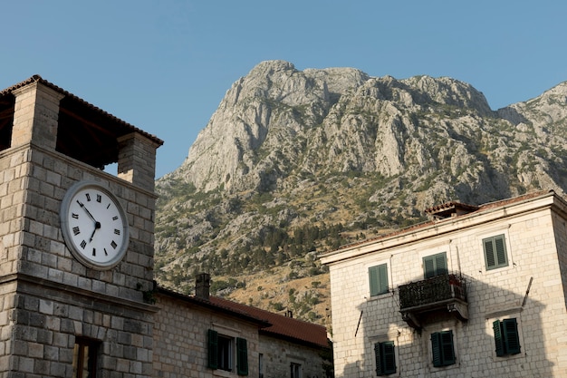 Vue sur la vieille ville au Monténégro