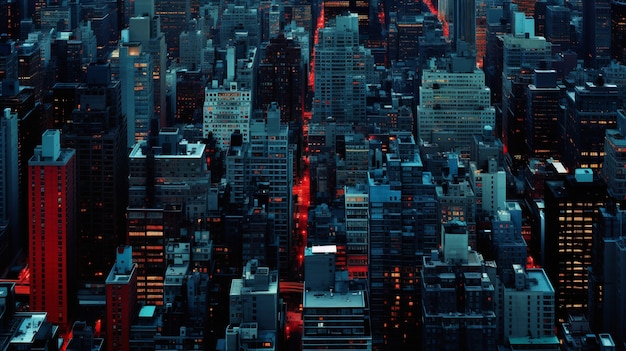 Photo gratuite vue de la ville urbaine la nuit