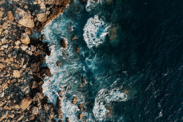 Vue à vol d'oiseau d'une pause à terre