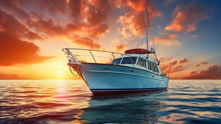 Photo gratuit vue d'un yacht de luxe