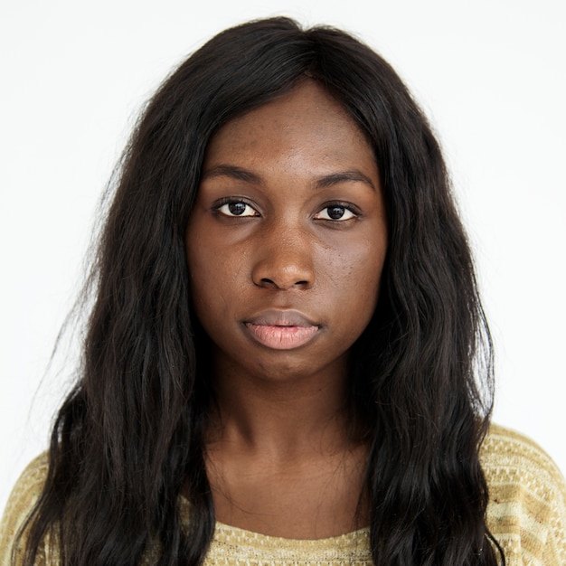 Photo gratuite worldface-american femme dans un fond blanc