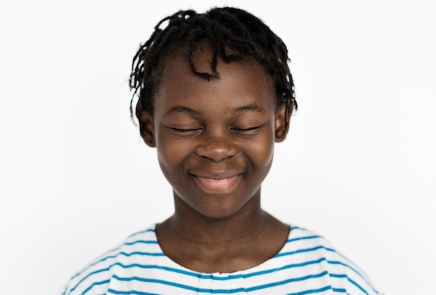 Photo gratuite worldface- enfant congolais dans un fond blanc