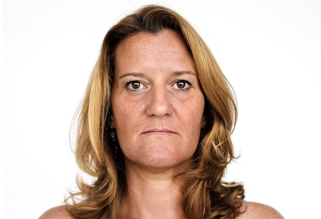Photo gratuite worldface-french woman dans un fond blanc