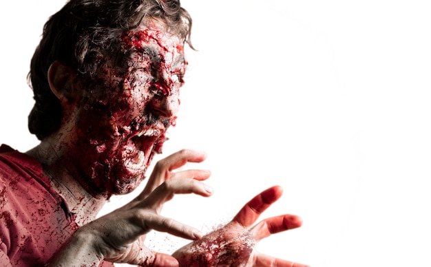 Photo gratuite zombie effrayant