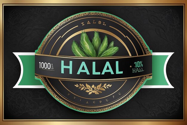 100 aliments halal L'étiquette du produit est fraîche