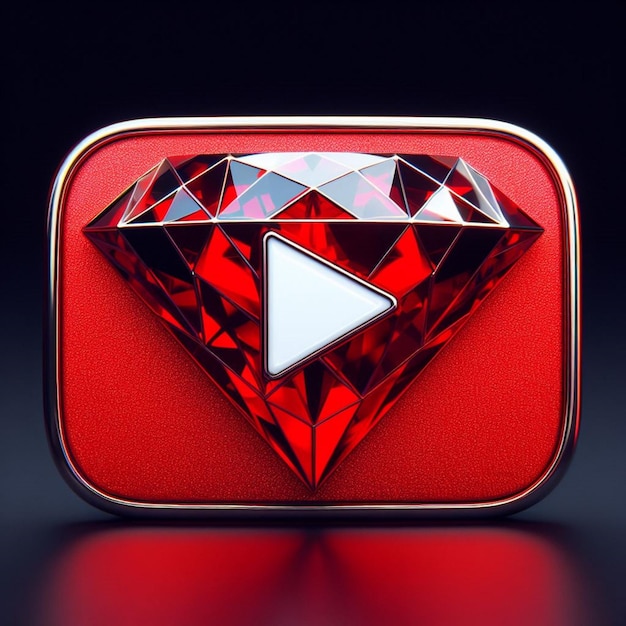 100 millions de kilomètres célèbrent la renommée de YouTube avec la prestigieuse image du bouton de jeu Red Diamond