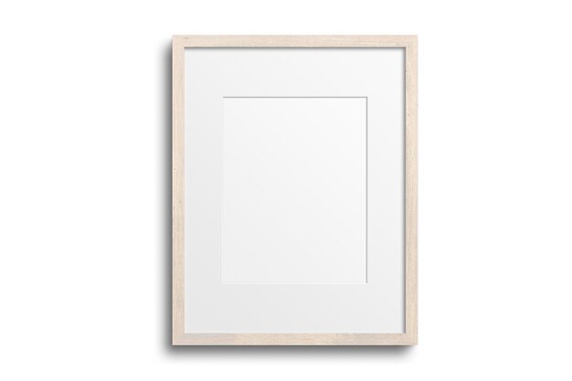 116 Modèle de cadre de portrait beige isolé sur un fond transparent