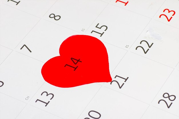 14 février 2015 sur le calendrier Saint Valentin