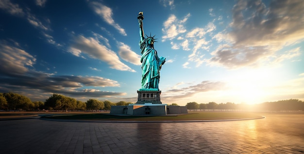 En 1923, la Statue de la Liberté est photoréaliste de 8k.