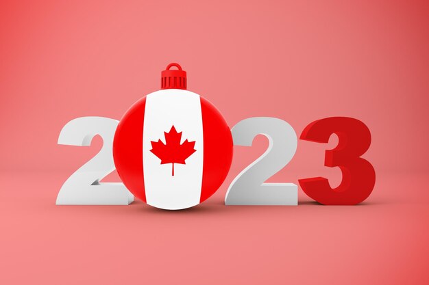 2023 année avec ornement du Canada