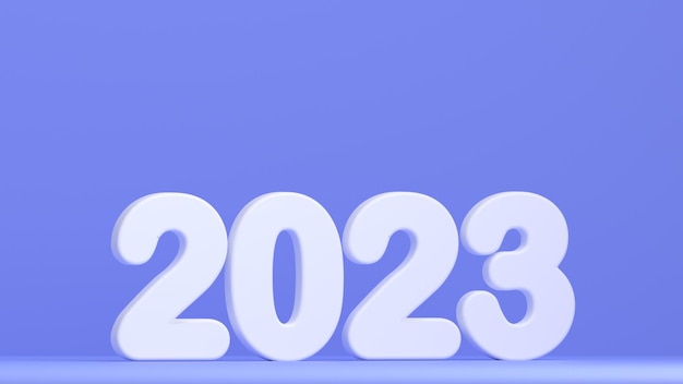 2023 bonne année conception rendu 3d