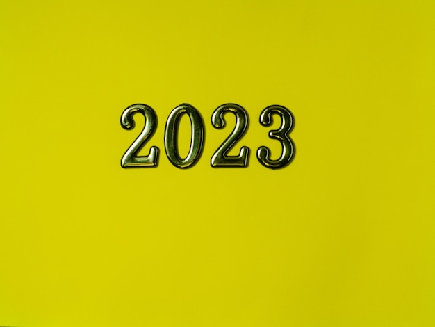 Photo 2023 sur fond jaune