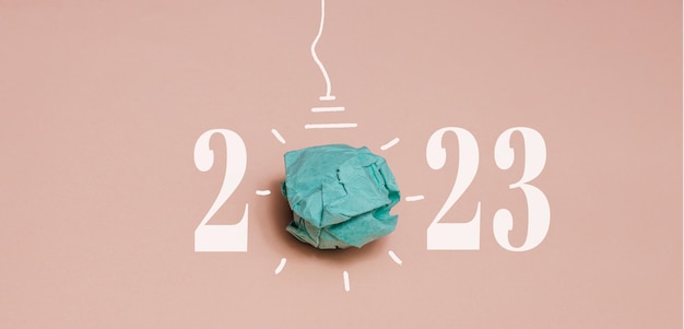 2023 Une vision d'entreprise d'ampoules en papier vert pour l'innovation et la croissance futures pour la nouvelle année