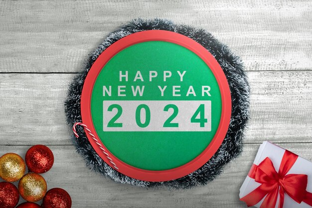 2024 avec une décoration de Noël Bonne année 2024