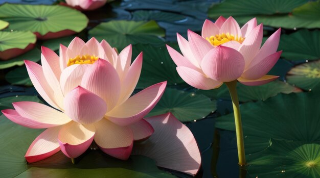 Le 26 janvier, à Vasant Panchami, des lotus blancs et roses.