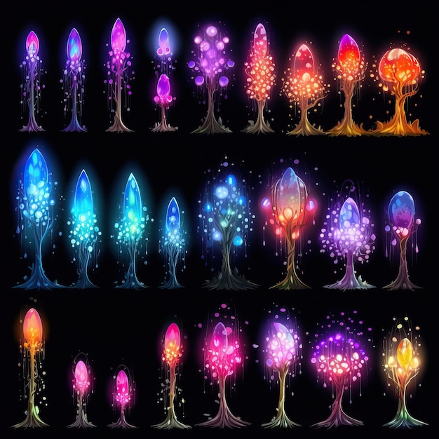 2D spritesheet de particules magiques lumière brillante ori et le