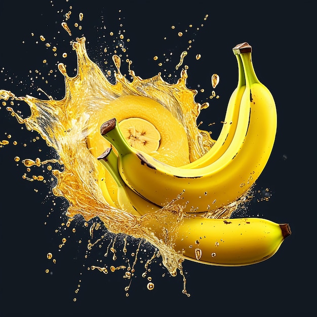 3 Banane trempée avec un milk-shake à la banane