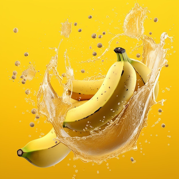 3 Banane trempée avec un milk-shake à la banane