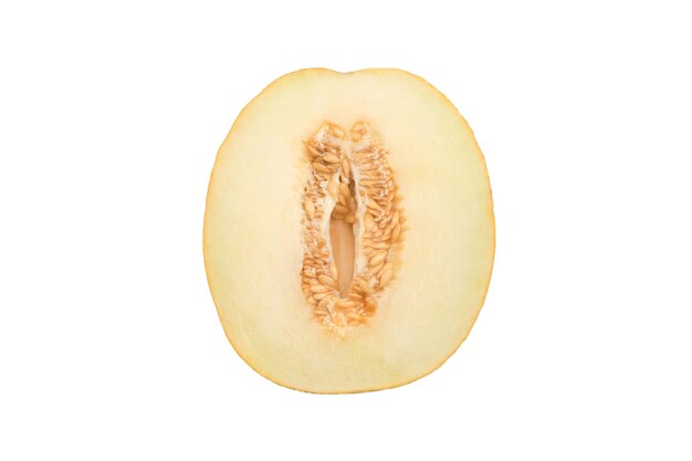 3305 Demi melon cantaloup isolé sur fond transparent