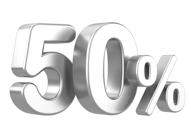 3D 50 Cinquante pour cent d'illustration en 3D