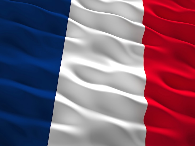 Photo 3d drapeau de la france