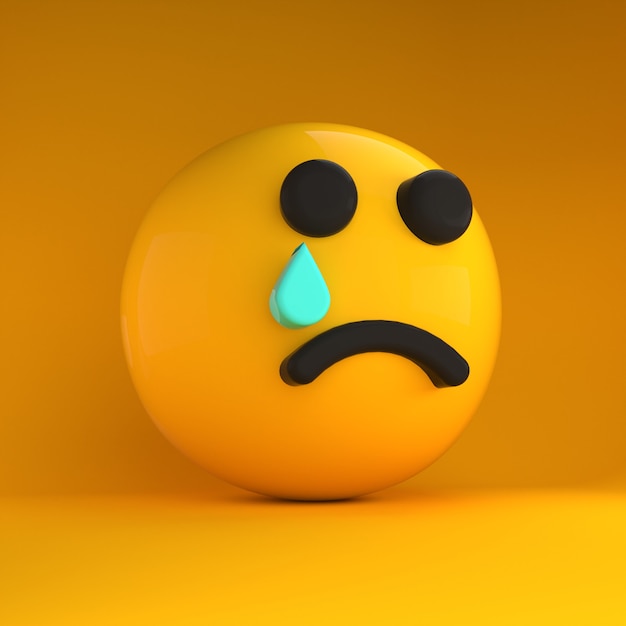 3d emoji très triste